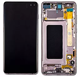 Дисплей Samsung Galaxy S10 Plus G975 з тачскріном і рамкою, (TFT), Flamingo Pink