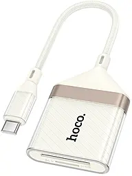Картридер Hoco UA40A Crystal Type-C 2-in-1 apricot - фото Картридер Hoco UA40A Crystal Type-C 2-in-1 apricot