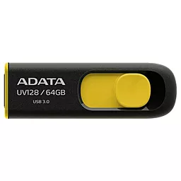 Флешка ADATA 64GB UV128 Black-Yellow USB 3.0 (AUV128-64G-RBY) - фото Флешка ADATA 64GB UV128 Black-Yellow USB 3.0 (AUV128-64G-RBY)