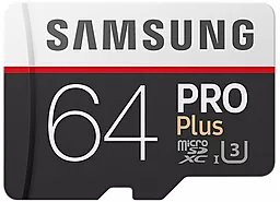 Карта пам'яті Samsung microSDXC 64GB Pro Plus Class 10 UHS-I U3 (MB-MD64GA/RU)