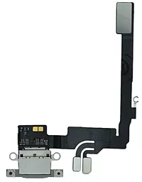 Нижній шлейф Apple iPhone 16 Pro з роз'ємом зарядки, з мікрофоном, Original - знятий з телефона Natural Titanium