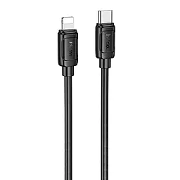 Кабель Hoco X115 Surpass USB Type-C - Lightning 27w 3a 1м PD cable Black - фото Кабель Hoco X115 Surpass USB Type-C - Lightning 27w 3a 1м PD cable Black