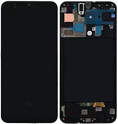 Дисплей Samsung Galaxy A50 A505 з тачскріном і рамкою, (TFT, без функції відбитка пальця), Black