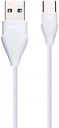 Кабель Celebrat CB-10 USB-A - Type-C 12w 2.4a 1м cable White - фото Кабель Celebrat CB-10 USB-A - Type-C 12w 2.4a 1м cable White