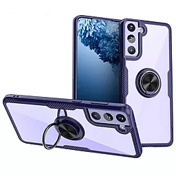 Чехол Epik Deen CrystalRing for Magnet (opp) для Samsung Galaxy S21 FE Бесцветный / Синий