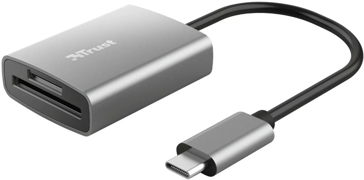 Картридер Trust Dalyx Fast Type-C grey - фото 1