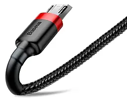 Кабель Baseus Cafule USB-A - micro USB 12w 2.4a 3м cable Black/Red (CAMKLF-H91) - миниатюра 4 Кабель Baseus Cafule USB-A - micro USB 12w 2.4a 3м cable Black/Red (CAMKLF-H91) - миниатюра 4
