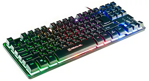 Клавіатура REAL-EL 8710 Gaming TKL Backlit Black - фото 2