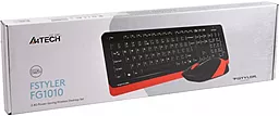 Комплект (клавиатура+мышка) A4Tech Fstyler FG1010 Black/Orange - миниатюра 5