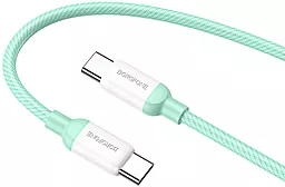 Кабель Borofone BX68 USB Type-C - Type-C 100w 5a 2м PD cable Green - миниатюра 2 Кабель Borofone BX68 USB Type-C - Type-C 100w 5a 2м PD cable Green - миниатюра 2