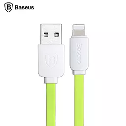 Кабель USB Baseus String flat Lightning Cable White / Green - миниатюра 2