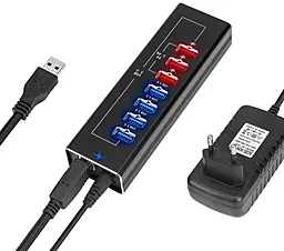 Мультипортовий USB-A хаб Dynamode 7-in-1 black (DM-UH-P407) - фото Мультипортовий USB-A хаб Dynamode 7-in-1 black (DM-UH-P407)