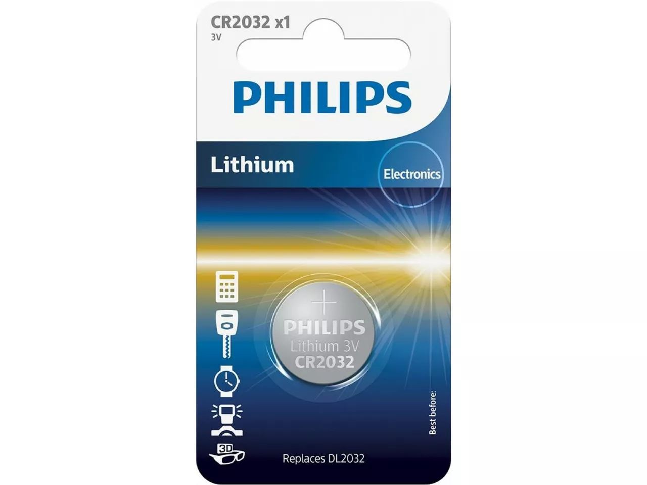 Батарейки Philips CR2032 1 шт. 3 V - фото 1