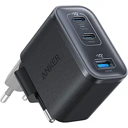Сетевое зарядное устройство Anker Charger 70w PD 2xUSB-C/USB-A fast charger black (A121AL11) - фото Сетевое зарядное устройство Anker Charger 70w PD 2xUSB-C/USB-A fast charger black (A121AL11)