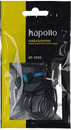 Навушники HAPOLLO EP-3030 Blue - мініатюра 3