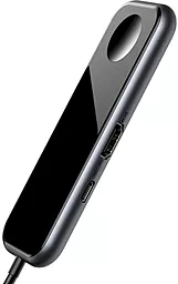 Мультипортовый USB Type-C хаб Baseus Mirror Series Multifunctional HUB+Apple Watch Wireless Charger Deep Gray (CAHUB-AZ0G) - миниатюра 2