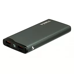 Повербанк Vinga 10000 mAh QC3.0+PD 3 ports LCD metal (VPB1QPALD) Black - фото Повербанк Vinga 10000 mAh QC3.0+PD 3 ports LCD metal (VPB1QPALD) Black