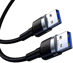 Кабель передачі даних Baseus Cafule Cable USB 3.0/3.1 Gen1 M-M 2A Dark Gray (CADKLF-C0G) - мініатюра 3