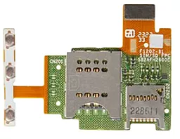 Шлейф Sony Xperia J ST26i з коннектором SIM-карти, карти пам'яті та бічними кнопками Original