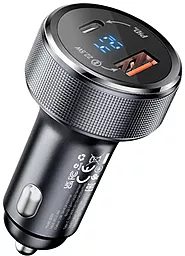 Автомобільний зарядний пристрій з швидкою зарядкою Borofone BZ03 Dynasty 58.5w PD USB-C/USB-A ports car charger black