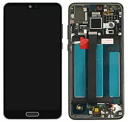 Дисплей Huawei P20 с тачскрином и рамкой, оригинал, Black - фото Дисплей Huawei P20 с тачскрином и рамкой, оригинал, Black