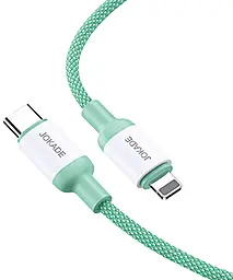 Кабель Jokade JA014 USB Type-C - Lightning 20w 3a 1м PD cable Green - фото Кабель Jokade JA014 USB Type-C - Lightning 20w 3a 1м PD cable Green