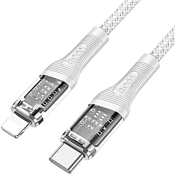 Кабель USB PD Hoco U111 Transparent Discovery Edition 20W 1.2M USB Type-C - Lightning Cable Grey - миниатюра 2