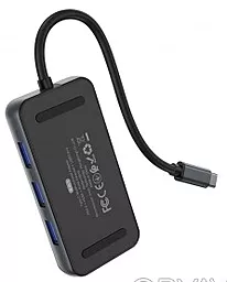 Мультипортовый USB Type-C хаб Hoco HB16 Easy Expand USB-C -> 3xUSB3.0, 1xHDMI, 1xUSBType-C/PD, 1xRJ45 Grey - миниатюра 3
