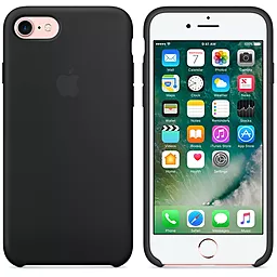 Чехол Silicone Case для Apple iPhone 7, iPhone 8 Black - миниатюра 3