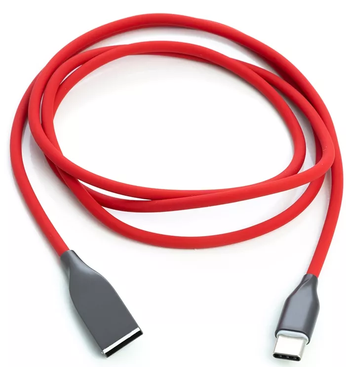 Кабель PowerPlant USB-A - Type-C 12w 2.4a 2м cable Red (CA911394) - фото 2