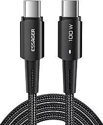 USB PD Кабель Essager 100w 5a 0.5m USB Type-C - Type-C cable black (EXCTT1-CGC01)