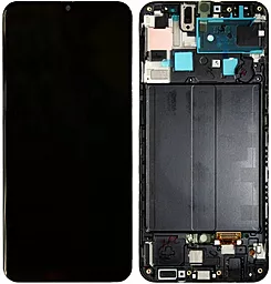 Дисплей Samsung Galaxy A50s A507 з тачскріном і рамкою, (TFT, без функції відбитка пальця), Black