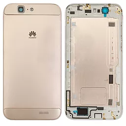 Задняя крышка корпуса Huawei Ascend G7 со стеклом камеры Original Gold