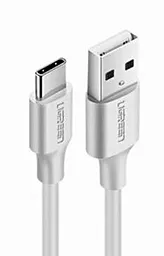 Кабель USB Ugreen US287 Nickel Plating 3A USB Type-C Cable White - миниатюра 2