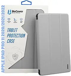 Чехол для планшета BeCover Tri Fold Soft TPU с креплением Apple Pencil для Apple iPad Pro 11" 2020, 2021, 2022 Gray (711111) - фото Чехол для планшета BeCover Tri Fold Soft TPU с креплением Apple Pencil для Apple iPad Pro 11" 2020, 2021, 2022 Gray (711111)