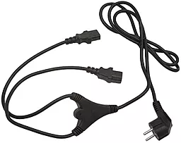 Кабель живлення Cablexpert C13 2x 2m Black (PC-186-ML6) - фото Кабель живлення Cablexpert C13 2x 2m Black (PC-186-ML6)