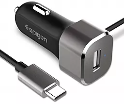 Автомобільний зарядний пристрій Spigen 1 USB + cable Type-c (SGP11839)