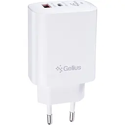 Сетевое зарядное устройство Gelius Stratus GP-HC068 45w USB-C/USB-A ports charger white - фото Сетевое зарядное устройство Gelius Stratus GP-HC068 45w USB-C/USB-A ports charger white