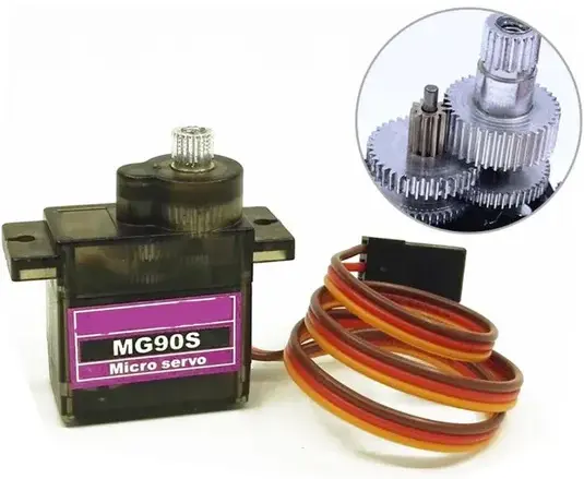 Сервопривід Micro Servo Motor MG90S 180°, металева шестерня - фото 3