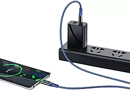 Кабель USB PD Hoco S51 100W 3A 1.2M USB Type-C - Type-C Cable Blue - миниатюра 4