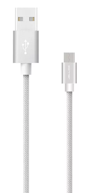 Кабель Jellico GS-10 USB-A - Type-C 12w 2.4a 1м cable Silver - фото 1