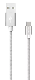 Кабель Jellico GS-10 USB-A - Type-C 12w 2.4a 1м cable Silver - фото Кабель Jellico GS-10 USB-A - Type-C 12w 2.4a 1м cable Silver