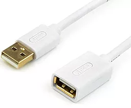 Шлейф (Кабель) Atcom USB 2.0 AM/AF 0.8м White