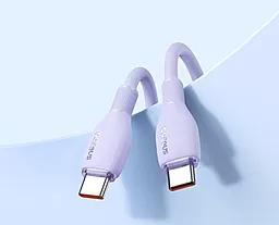 Кабель Baseus Pudding Series Fast Charging USB Type-C - Type-C 100w 5a 2м PD cable Purple (P10355702511-01) - миниатюра 4 Кабель Baseus Pudding Series Fast Charging USB Type-C - Type-C 100w 5a 2м PD cable Purple (P10355702511-01) - миниатюра 4