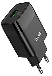 Сетевое зарядное устройство Hoco C72A Glorious 2.1a home charger black - фото Сетевое зарядное устройство Hoco C72A Glorious 2.1a home charger black