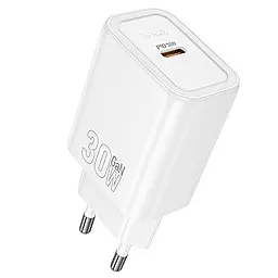 Сетевое зарядное устройство Hoco N62 Gentle 30w GaN PD USB-C fast charger white - фото Сетевое зарядное устройство Hoco N62 Gentle 30w GaN PD USB-C fast charger white
