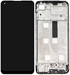 Дисплей Oppo A74 4G с тачскрином и рамкой, оригинал, Black