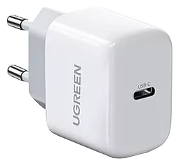 Мережевий зарядний пристрій Ugreen CD241 Mini Fast Charger PD20W+QC3.0 USB-C 3A White