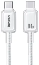 Кабель Baseus Crystal USB Type-C - Type-C 100w 5a 1м PD cable White (P10383100211-00)