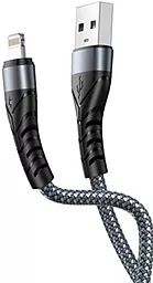 Кабель XO NB209 Braided USB-A - Lightning 12w 2.4a 1м cable Silver